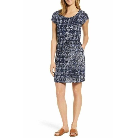 Lucky Brand Dresses & Skirts - Lucky Brand Womens Tile Print Drawstring Dress xs